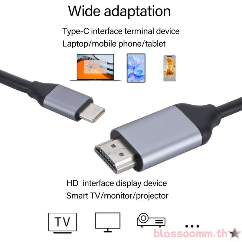 BLOSS 4K 60HZ 4K 30HZ เอาต์พุต USB C ถึง Mini Video Cord Converter สาย HDR10 รองรับสําหรับแล็ปท็อป M