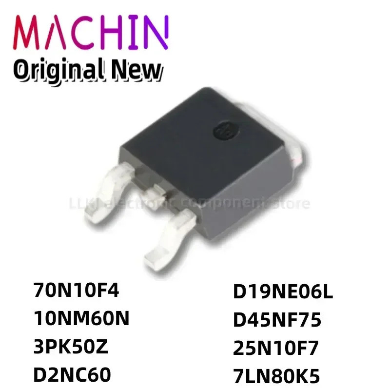 5pcs STD70N10F4 STD10NM60N STD3PK50Z STD2NC60 STD19NE06L STD45NF75 STD25N10F7LN80K5 TO252 Field Effe