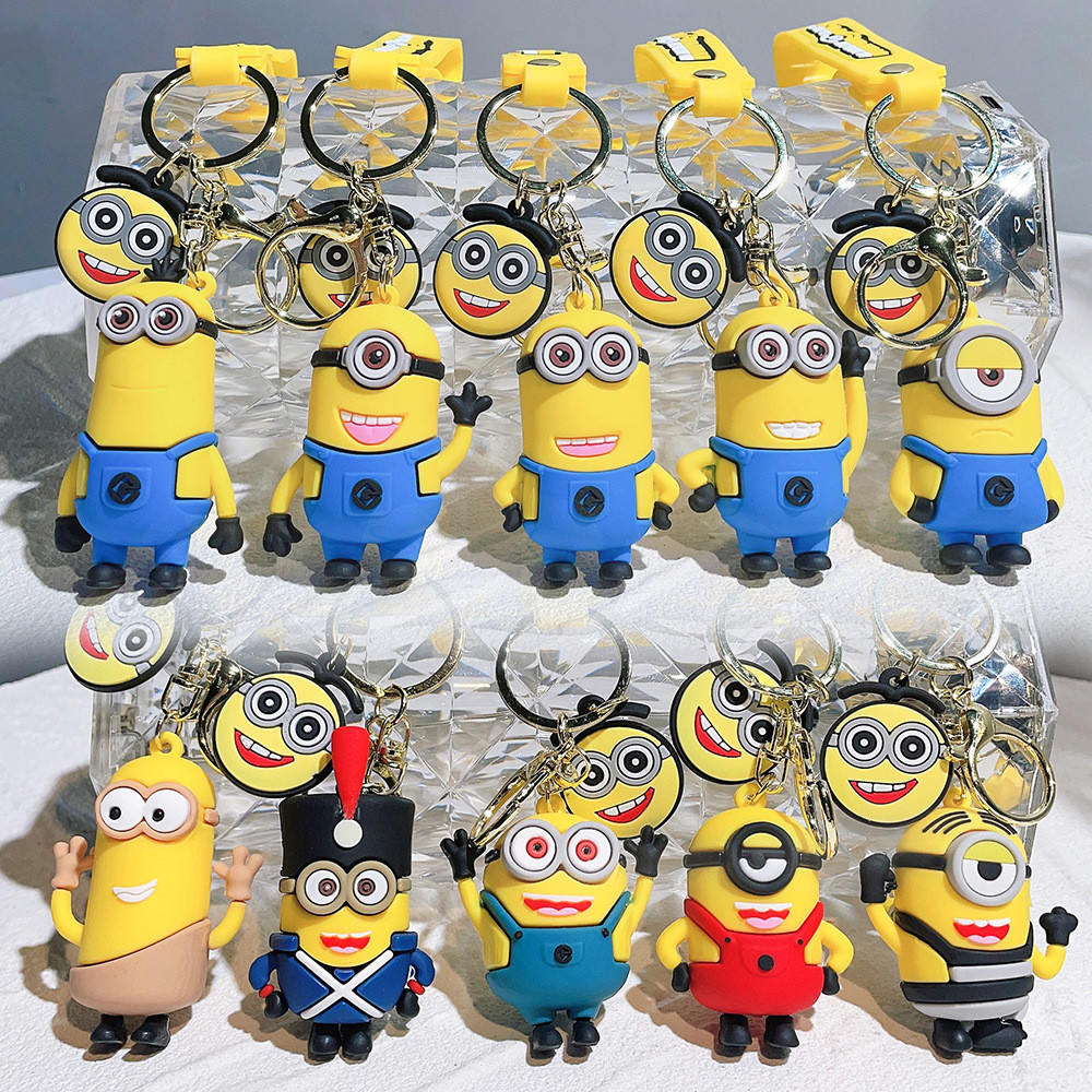 กุญแจ Minions ตัวละครคลาสสิก (แบบคลาสสิก, แบบแต่งตัว) | PVC ของขวัญเด็ก ของสะสม กระเป๋า/กุญแจรถ​