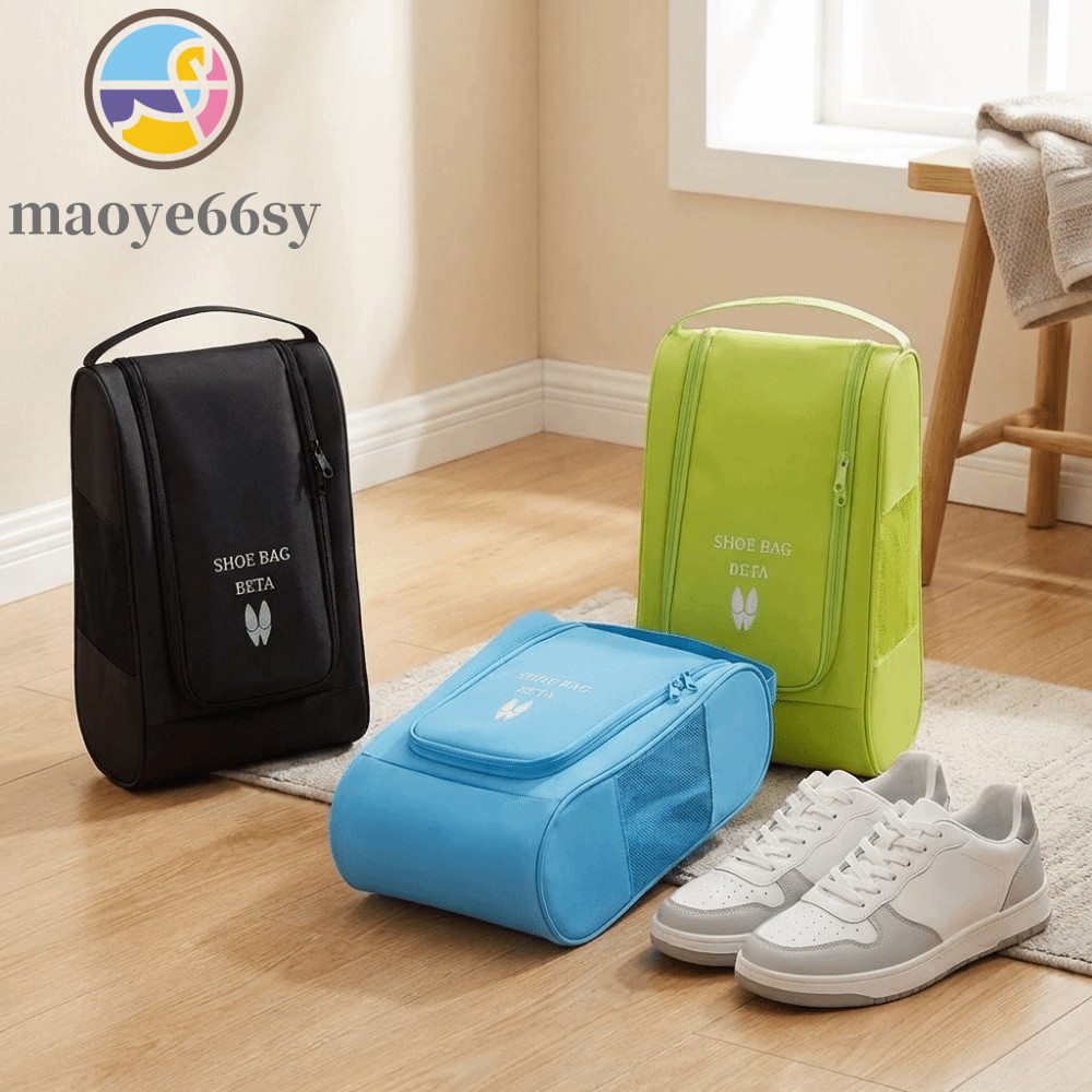 MAOYE66SY กระเป๋าเก็บรองเท้า,ผ้า Oxford Hand-Held Travel Shoe Bag, Golf Handbag Breathable with Zipp
