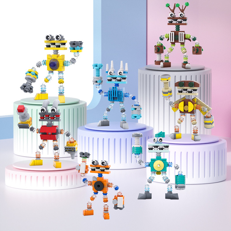 My Sing Monster Model Cute Monster Chor building blocks เด็กของเล่นเพื่อการศึกษาผู้ใหญ่ 108 ชิ้นอิฐ MOC ชุด