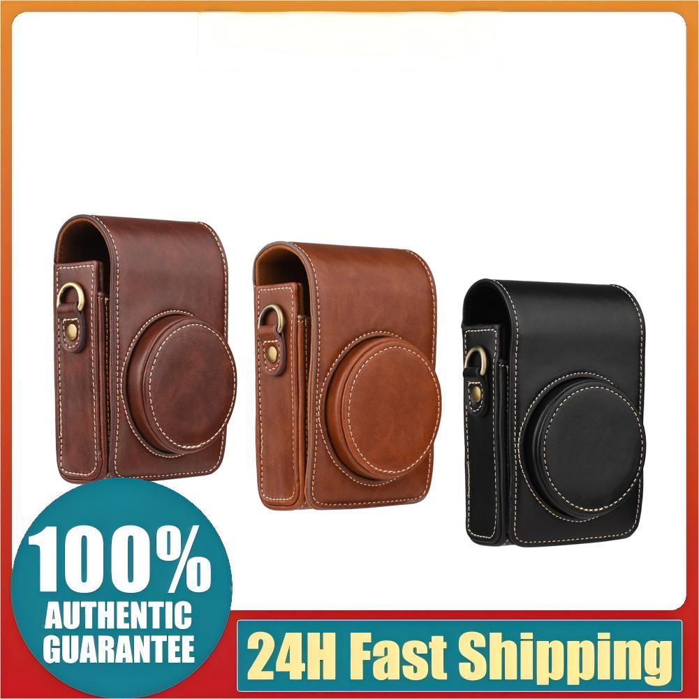 กล้องแบบพกพากระเป๋าหนังสังเคราะห์พร้อมสายคล้องไหล่สำหรับ Sony RX100/ RX100 II/ III/ IV/ RX100V/ VI/ 