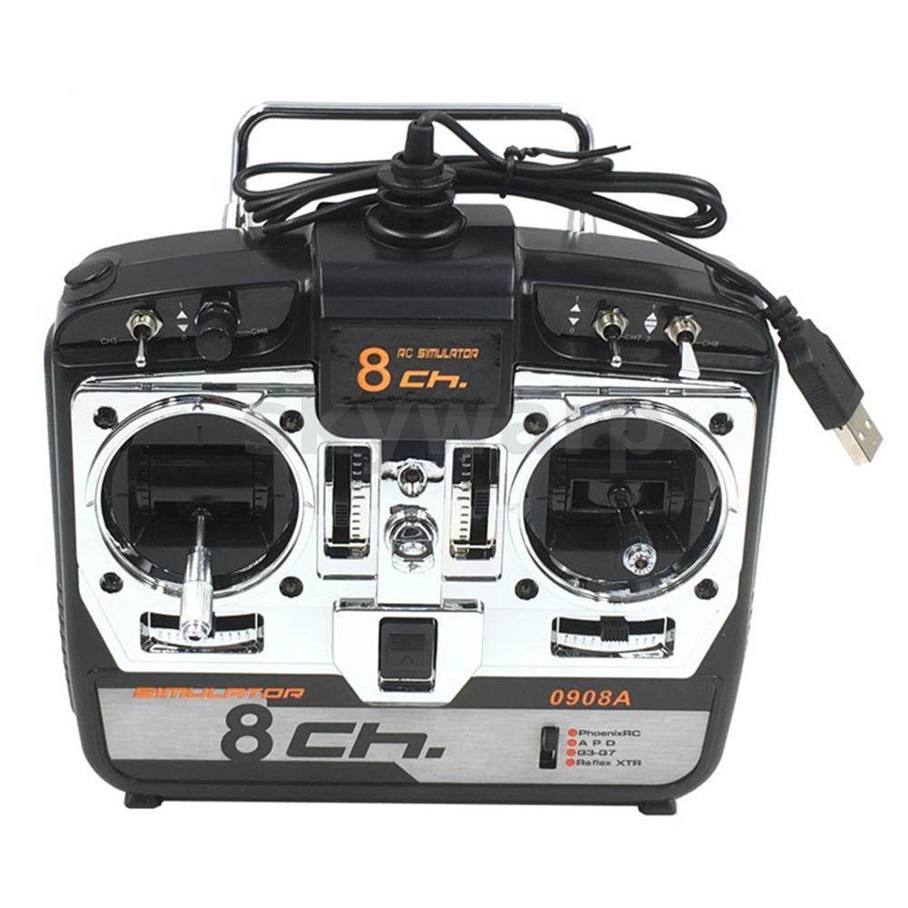 0908A 8CH 16-in-1 RC Flight Simulator W/CD สําหรับ Phoenix5.0 XTR Realflight G7 สําหรับ FPV Racing D