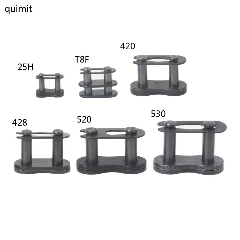 QUIM โซ่รถจักรยานยนต์ Master Buckle 25H T8F 420 428 520 530 แหวน Link ข้อต่อโลหะ