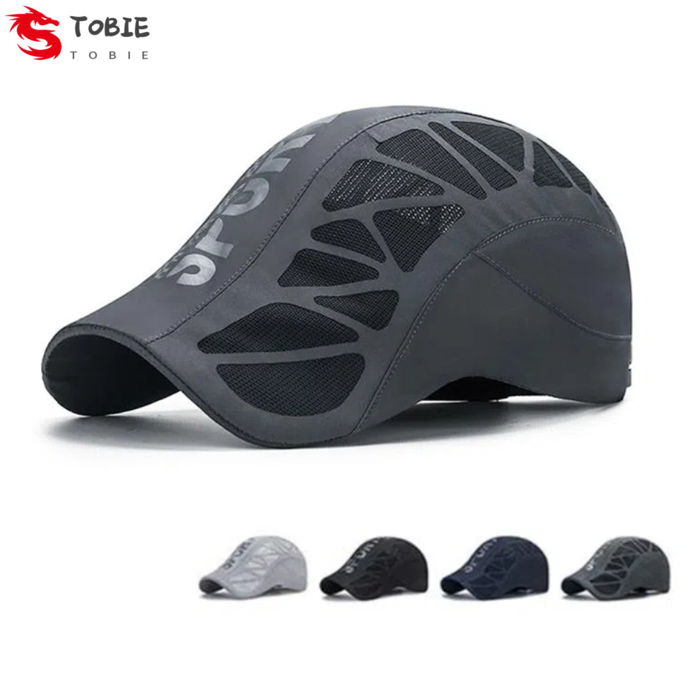 TOBEE Men's Baseball Hat, หมวกเบสบอลสำหรับผู้ชาย ระบายอากาศได้ดี แห้งไว พิมพ์ลายตัวอักษรสีเดียว น้ำหนักเบาทึกลightweight) กันแดดเหมาะสำหรับการขับจักรยาน