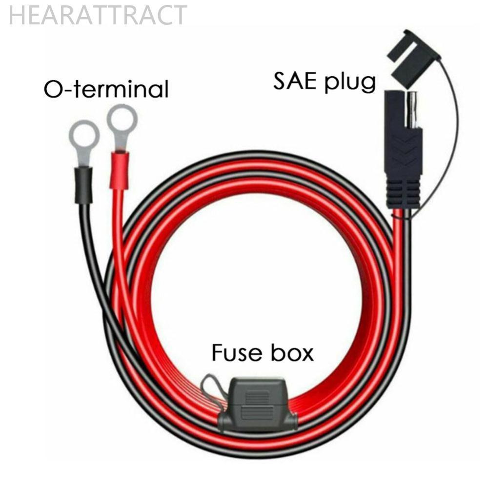 HEARATTRACT รถจักรยานยนต์ Quick Release SAE สายฟิวส์ O Connector เครื่องชาร์จแบตเตอรี่อะแดปเตอร์สายไ