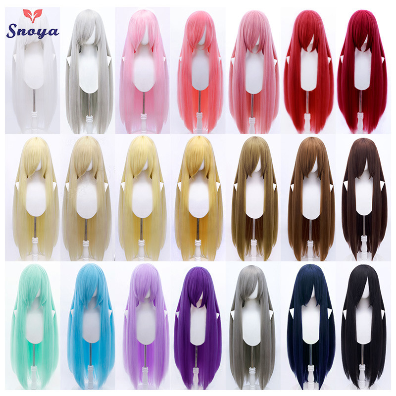 Snoya 100cm synthetic Fluffy corn perm Cosplay wig pink red blue purple Anime Party long wig for wom