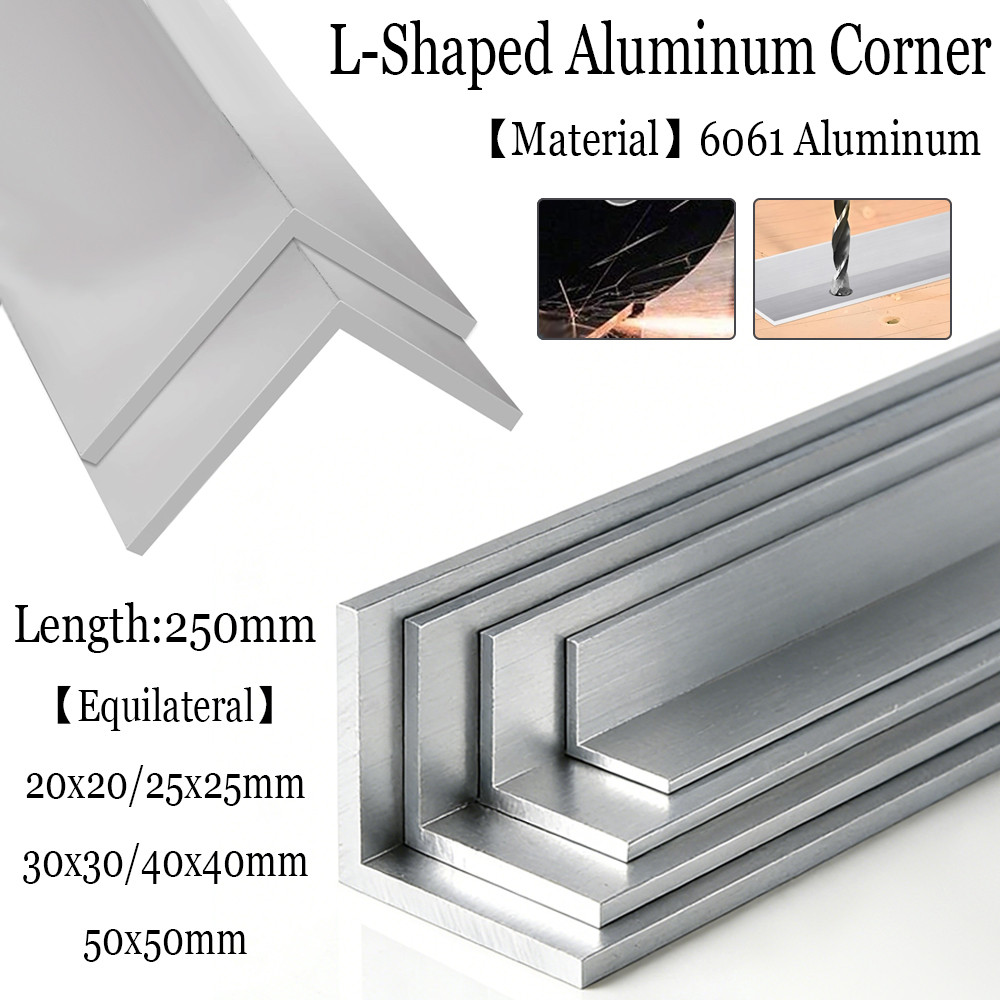 250mm 6061 Aluminum Alloy Right Angle Profile - L-Shaped Triangle Edging for Decoration and Trim