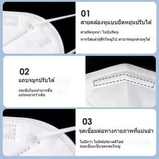 100 ชิ้น หน้ากาก KN95 แมส 3D ป้องกันฝุ่น PM2.5 หน้ากากใช้แล้วทิ้ง ระบายอากาศได้ดี ไม่ใช่หน้ากากทางการแพทย์