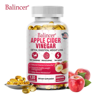 Balincer Apple Cider Vinegar อาหารเสริม - ช่วยการจัดการน้ําหนัก เพิ่มการเผาผลาญและล้างพิษ และ Suppresses Appetite