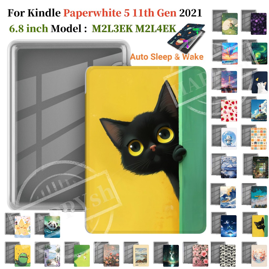 สําหรับ Kindle Paperwhite 5 11th Gen 6.8 นิ้ว 2021 M2L3EK M2L4EK อะคริลิคโปร่งใสทาสี E-Reader Drop r