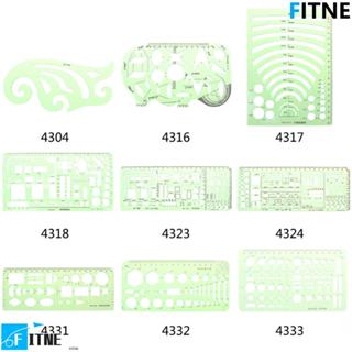 พอดี ไม้บรรทัดวาดรูป เครื่องมือวัดพลาสติกใสลายฉลุหลายรูปไม้บ…