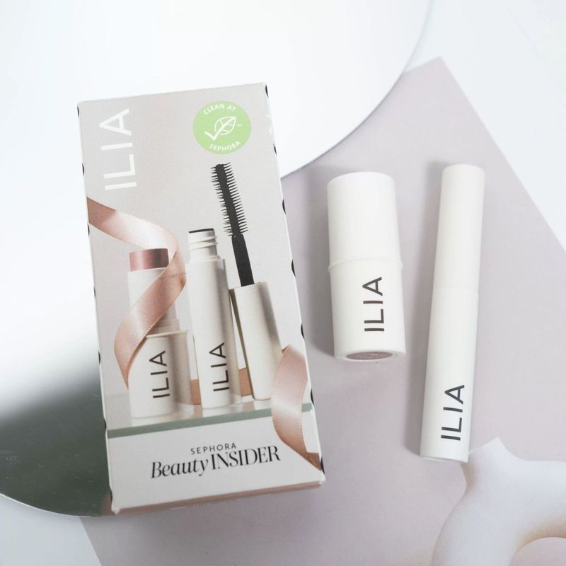 Natural Organic ILIA Multi-Purpose Lip Cheek Dual-Use Makeup Stick Blush Cream ลิปสติก atlast มาสคาร