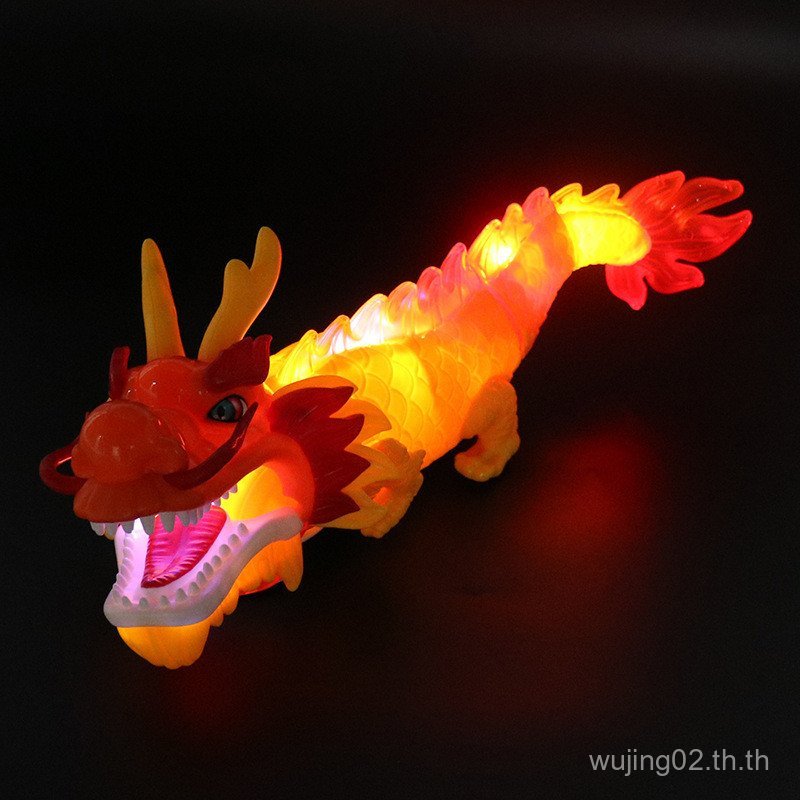 สนุกแกว่งมังกรไฟฟ้าเต้นรําเพลงที่มีสีสันไฟปีงูของเล่นเด็ก - รูปที่ 2