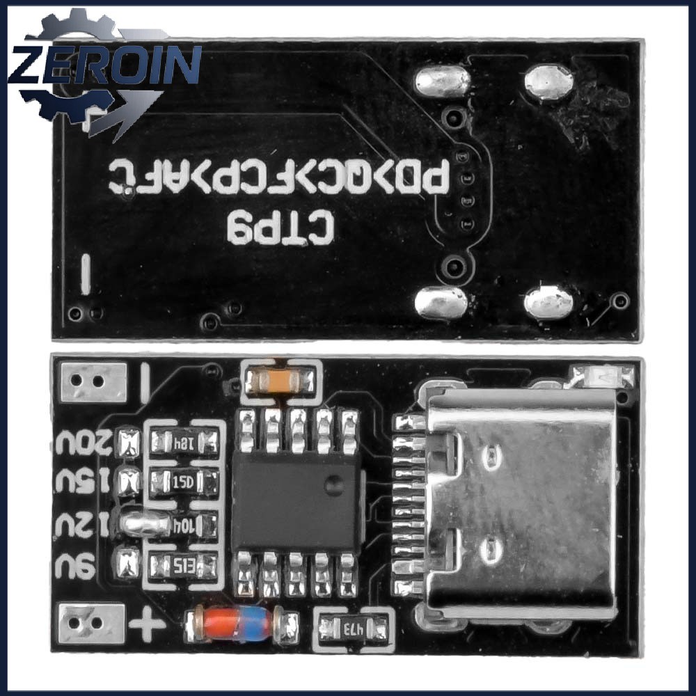 USB-C PD Trigger Board โมดูล PD/QC Decoy Board Fast Charge USB Type-c ถึง 12v DC Boost โมดูล