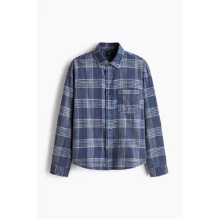H&M(เอชแอนด์เอ็ม) เสื้อเชิ้ตผ้าฝ้ายทรงสบาย Men Relaxed Fit Cotton shirt 1331340_1