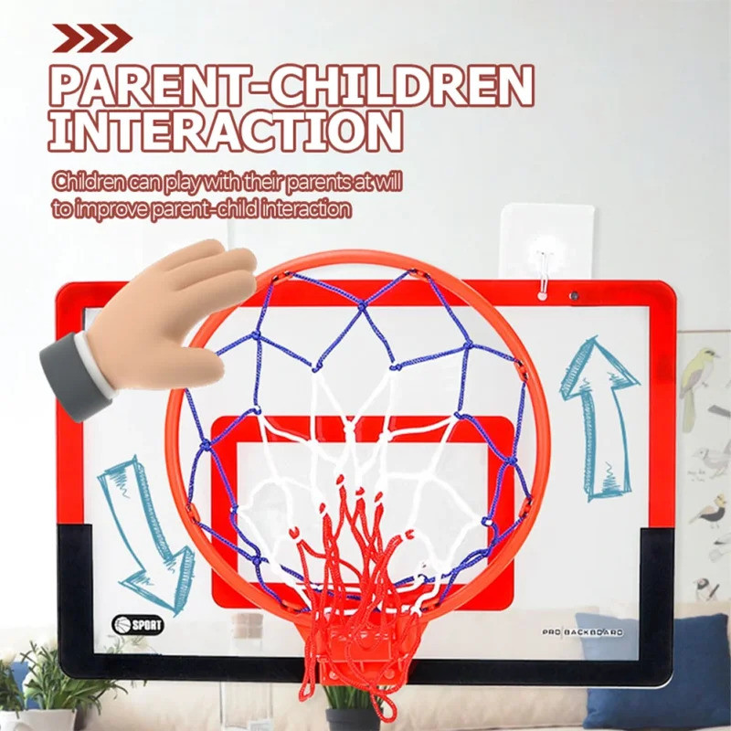 Indoor Basketball Hoop for Children Safety Funny Game Kids Home Exercise Basketball Hoop Set Wall Fr