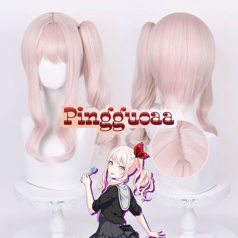 💯 Project SEKAI COLORFUL STAGE! Akiyama Mizuki Cosplay Wig 40cm Pink Curly Wigs Heat Resistant Synth