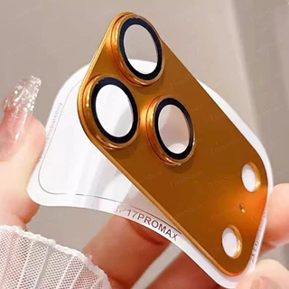 โลหะ Matte กล้องเลนส์ Protector ครอบคลุมเต็มรูปแบบ Anti Scratch สีเดิมสีส้มสําหรับ iPhone 17 Pro Max 17 Air Screen Protector