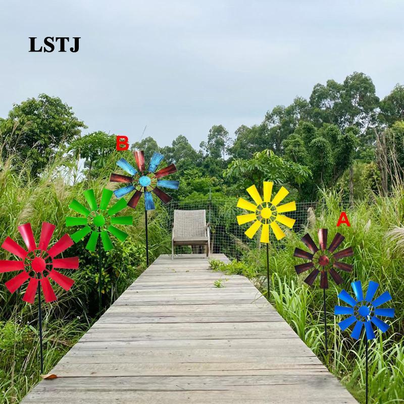 [Lstjj] 28 ner Pinwheel พร้อม Grden Stke Decortive Lwn Ornment Wi Mill สําหรับ Lwn Outdoor