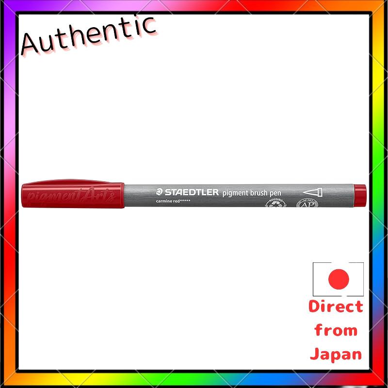 Staedtler Water-Based Pigment Brush Pens Carmine Red, 10 pieces, 371-29*10.