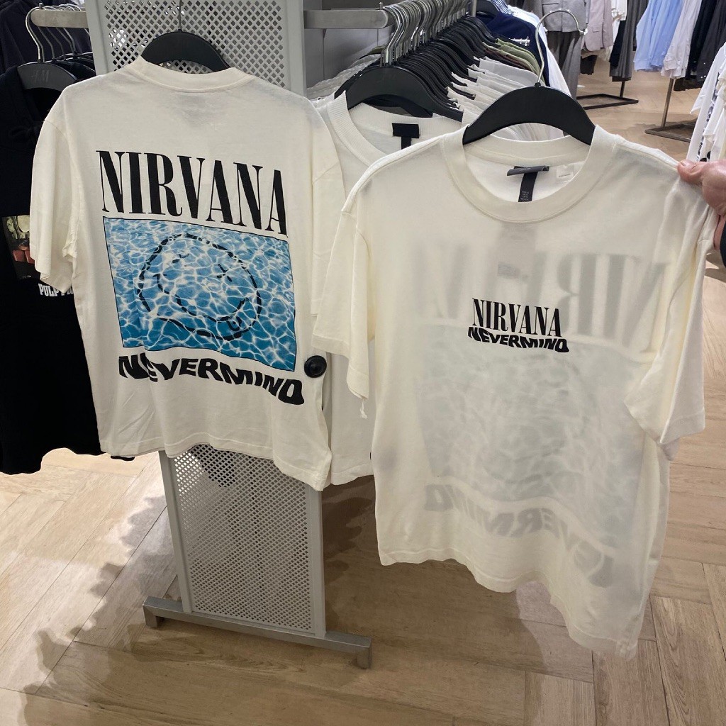 เสื้อยืด H&M X Nirvana Loose Fit (MAN)