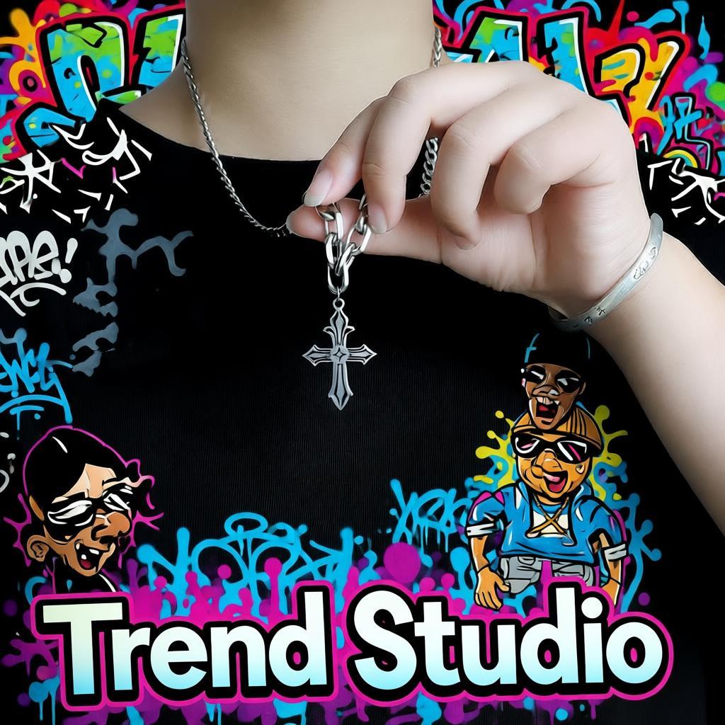 จี้กางเขน Hiphop สุดเท่! สไตล์สตรีทตัวจริง, ของต้องมี! ยิ่งใส่ยิ่งปัง! สินค้าพร้อมส่งในไทย! มีหลายสไตล์ให้เลือก