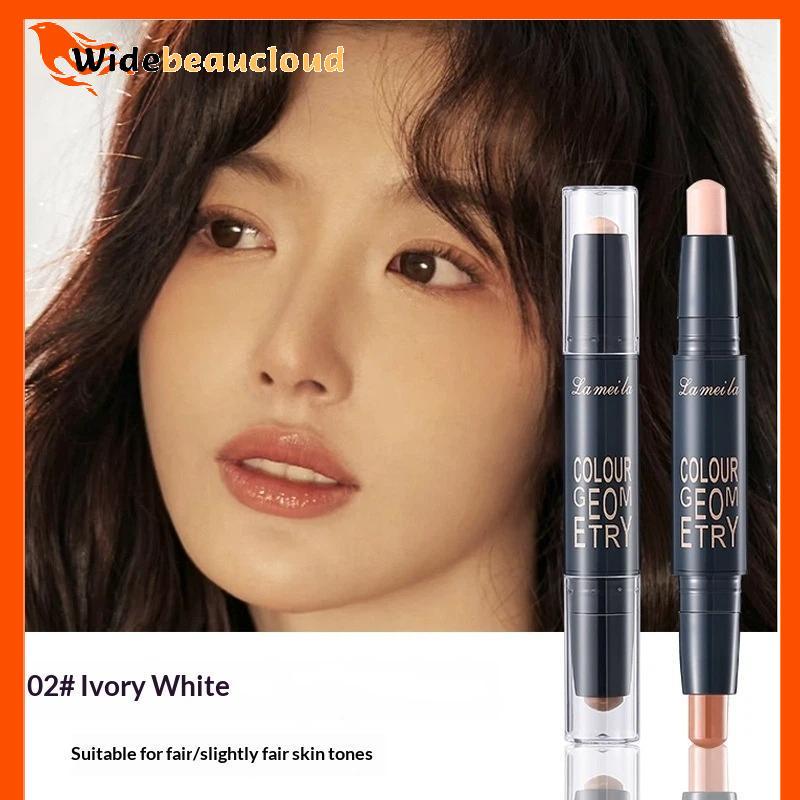 Widebeaucloud 2in1 Double-ended คอนซีลเลอร์ Stick High Coverage กันน้ําสําหรับแต่งหน้าใบหน้าน้ําหนัก