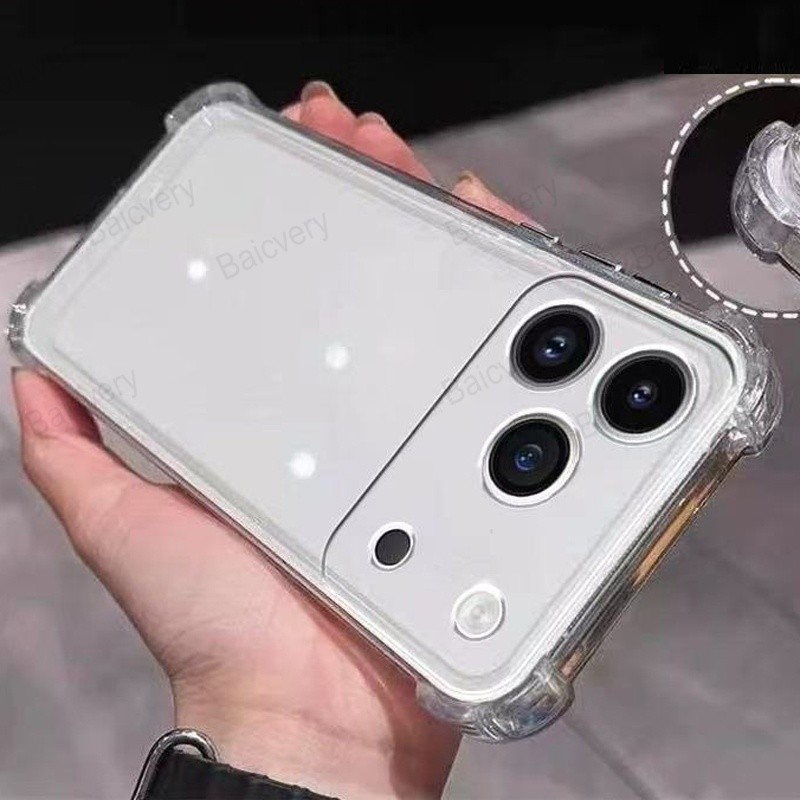 ปลอกสําหรับ ZTE Nubia V80 Design Blade V80 Pro Vita Clear สีดําโปร่งใส Soft TPU เคสซิลิโคนฝาหลัง