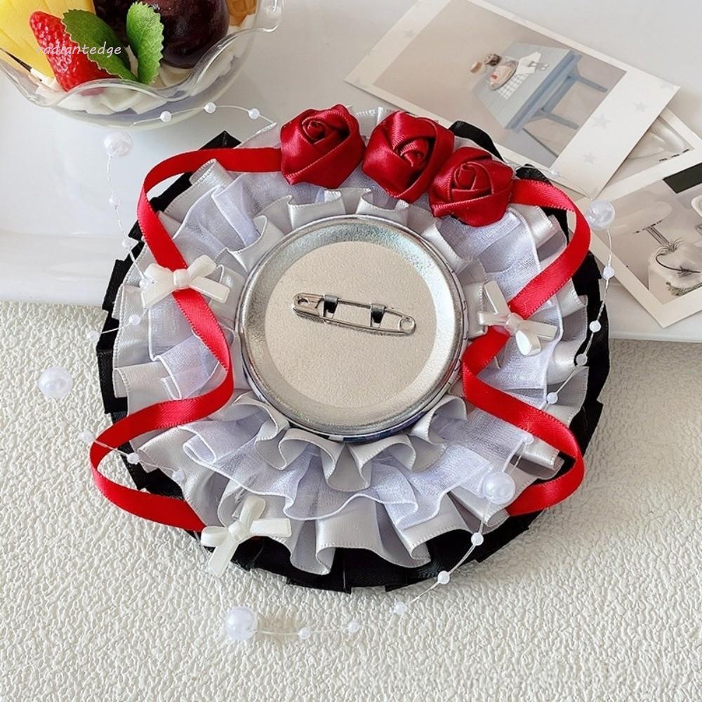 ฐานแสดง RADIANT Pins, Candy Rose Magnetic Anime Badge Holder, Cute Star Cross Heart Ornate Ribbon Ba