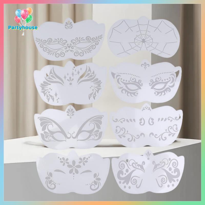 UVIG> Face Paint Stencils Body Art Paint Stencils นํากลับมาใช้ใหม่สําหรับผู้ใหญ่เด็กใช้งานง่ายแม่แบบ