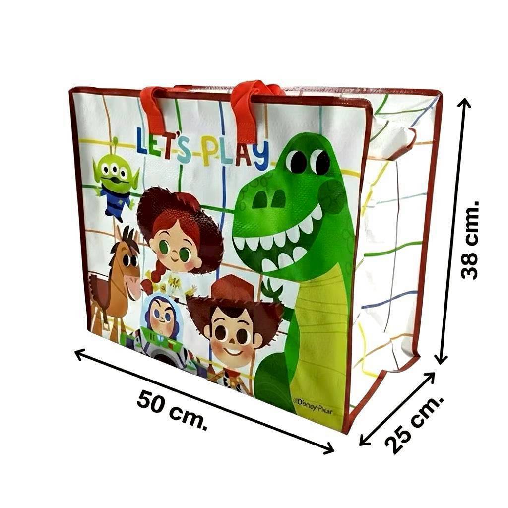 ถุงเก็บของอเนกประสงค์พับได้ ลาย Toy Story ทรงกล่อง วัสดุผ้าพรีเมียม ขนาด 50×38×25 ซม.