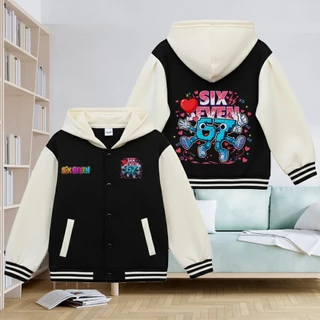 เสื้อคลุมเด็กฮู้ดแขนยาว สกรีนลาย67 Six Seven กันลม กันแดด กันหนาว