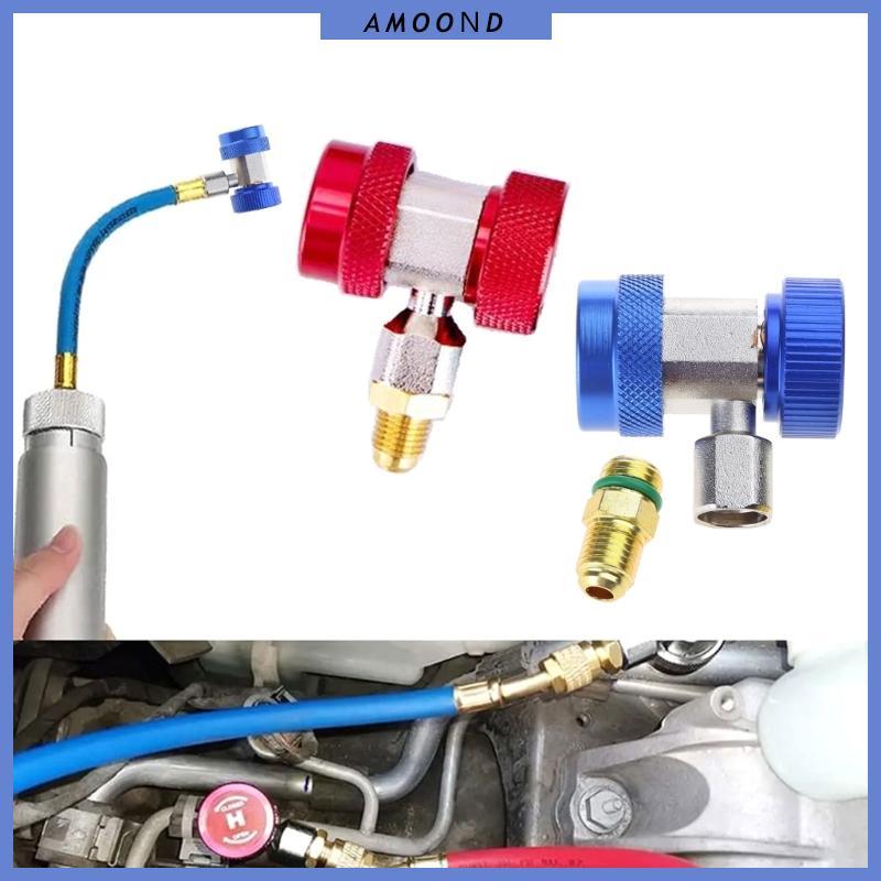 AMOOND R134A Refrigerant RechargeKit R134A Quick Couplers R134A Self-Sealing อะแดปเตอร์สําหรับ HVAC 