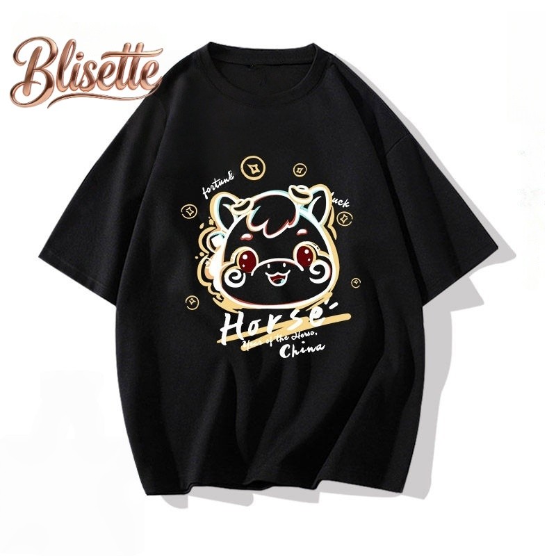 【ส่งจากไทย】เสื้อยืดแขนสั้นคอกลมสำหรับผู้หญิง เทรนด์ปีใหม่ 2569ทรงหลวม แขนสั้นสำหรับฤดูร้อน - รูปที่ 4