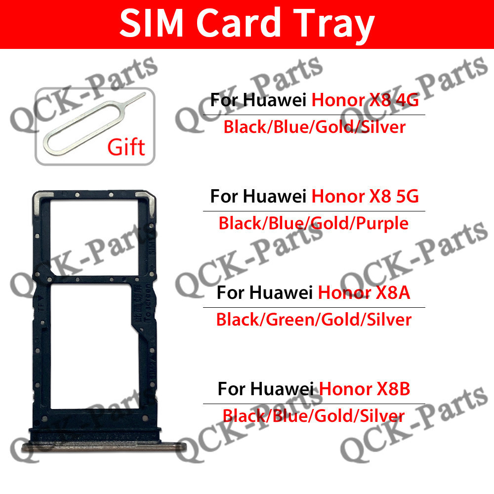 ถาดซิมสําหรับ Huawei Honor X8 4G 5G X8A X8B ซิมการ์ด Reader SD Slot ผู้ถืออะแดปเตอร์อะไหล่