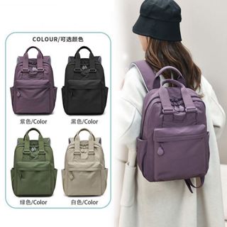 กระเป๋าเป้สุภาพสตรี สไตล์ใหม่ แฟชั่นสีทึบ สำหรับการเดินทาง ค…