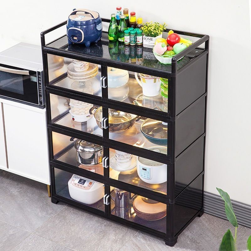 🔥Kitchen shelf floor mounted multi-storey cabinet storage cabinet multifunctional sideboard cabinet 