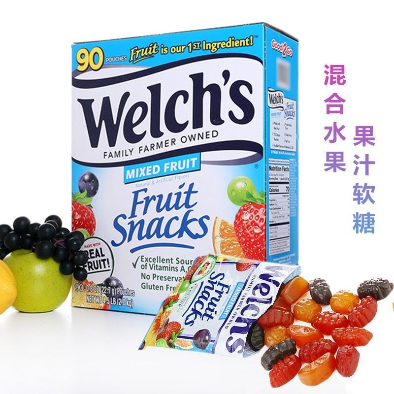 Welchs Welchs Fruit Gummy Marshmallow วิตามิน Gummy QQ Candy ของว่างสําหรับเด็กนําเข้า