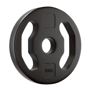 (ส่งภายใน 24ชม.) BG Weight Plate แผ่นน้ำหนัก รุ่น Q316 หุ้ม PVC ขนาด 10 KG. ใช้งานได้กับแกน 1 นิ้ว
