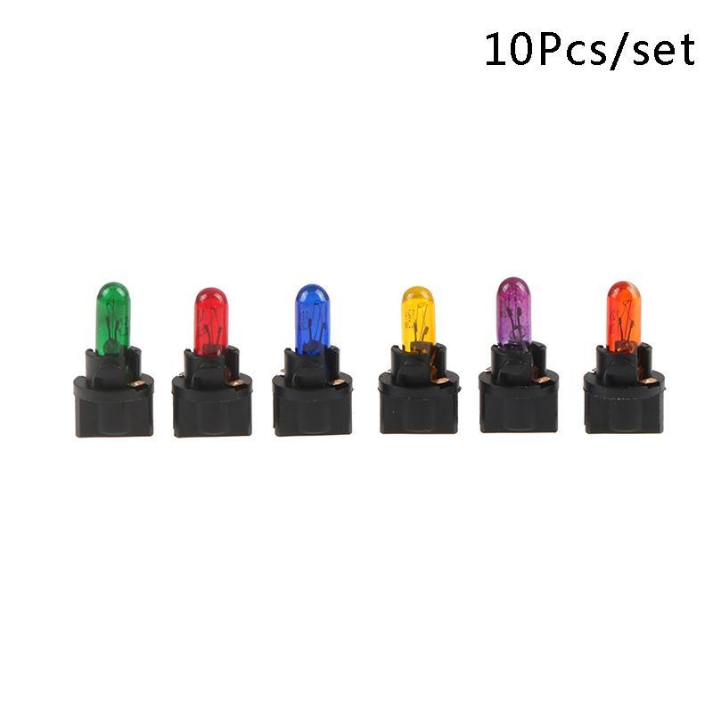 DSTH 10PCS T5.5 หลอดไฟ Led W1.2WCar ไฟภายใน Dashboard ตัวบ่งชี้ความร้อน Wedge Auto เครื่องมือโคมไฟเค