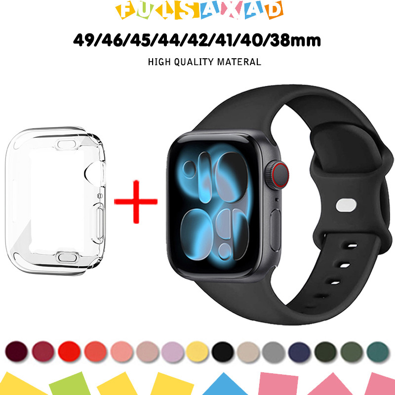 Tpu ตัวเรือน+สายนาฬิกาซิลิโคน for Smartwatch Ultra/SE 3 2 IWatch Series 11 10 9 8 7 6 5 49 46 42 45 41 44 40 38มม