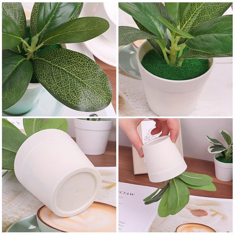 พร้อมส่งจ้า กระถางพร้อมต้นไม้ปลอมมีให้เลือกกว่า 4 แบบประดับโต๊ะทำงานบ้านร้านอาหารสถานที่ต่างๆค่ะ - รูปที่ 5