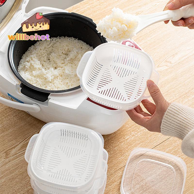 [Willbehot-t] ข้าวย่อย Paaging กล่องเก็บของสดอุ่นเตาอบไมโครเวฟผักข้าวผลไม้แยก Paaging กล่องครัวเครื่องมือ [ใหม่] - รูปที่ 2