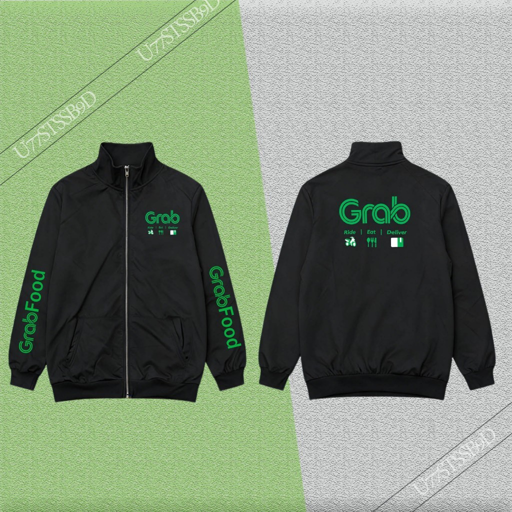 M-3XL Grabfood โลโก้สีสด HOODIE แบบสวม ซิป สกรีนแบบเฟล็ก สวยสดไม่แตกไม่ลอก ส่งด่วนทั่วไทย unisex size ready to shipSize
