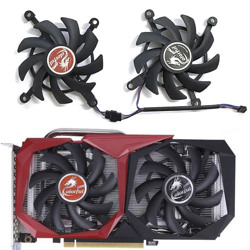 ใหม่ RTX 2060 SUPER GPU พัดลม 85MM 4PIN เหมาะสําหรับ GTX สีสันสดใส 1650 1660Ti RTX 2060 2060 SUPER T