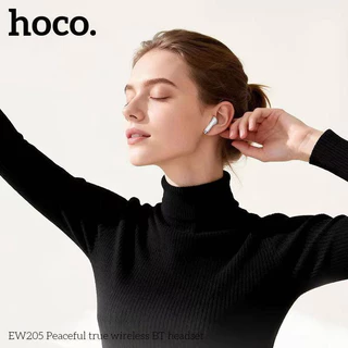 HOCO EW205 หูฟังไร้สาย TWS ดีไซน์มินิ Semi In-Ear กันน้ำ IPX4 เสียง Hi-Fi เบสลึก บลูทูธ 6.0 หูฟังบลูทูธ hc3
