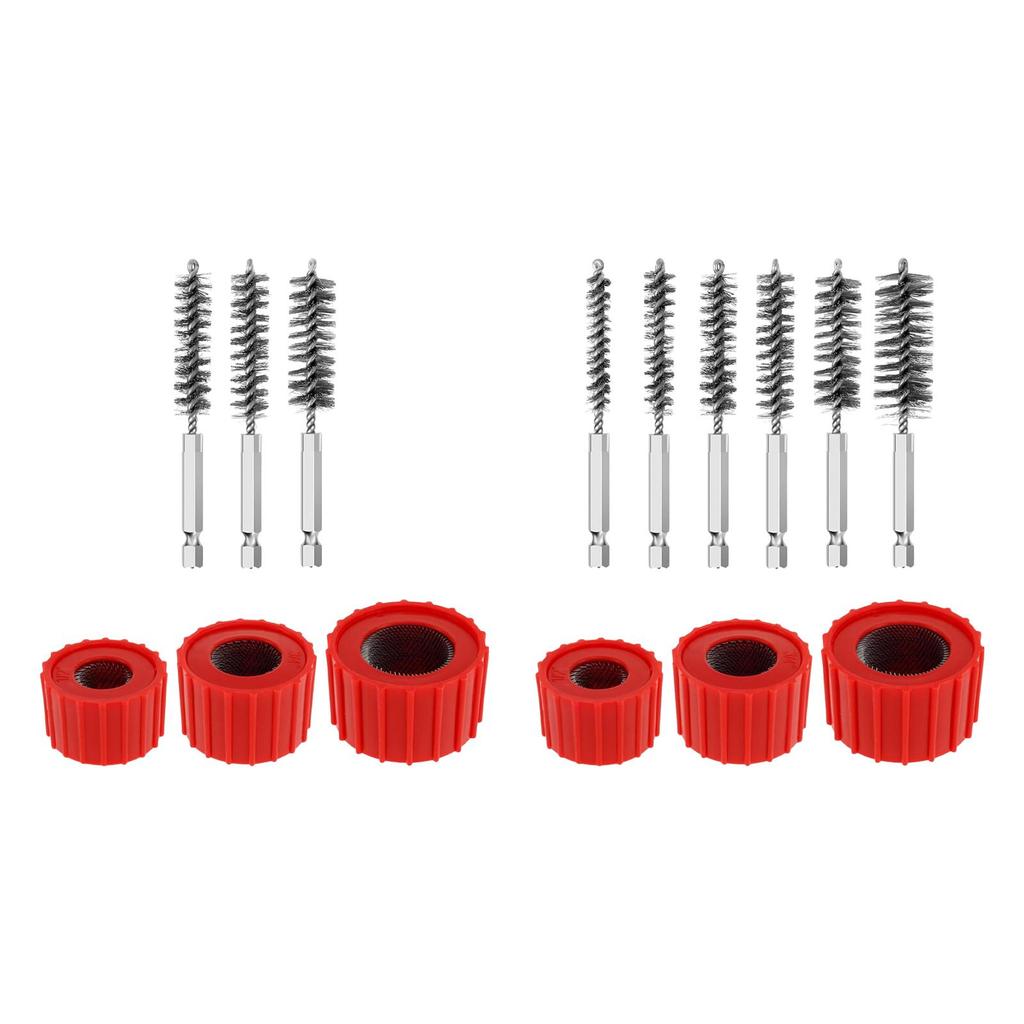 [dolity21] แปรงทําความสะอาดหลอดทองแดงชุดท่อโลหะ Bore ชุดทําความสะอาดสําหรับเจาะ Workshop DIY การใช้ป