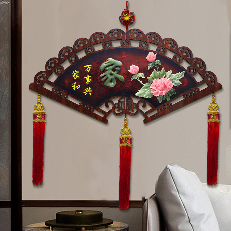 客厅挂电视沙发背景挂墙装饰画餐厅玄关卧室过道新年中国结Living room hanging TV sofa background wall decoration painting mealdxlnm