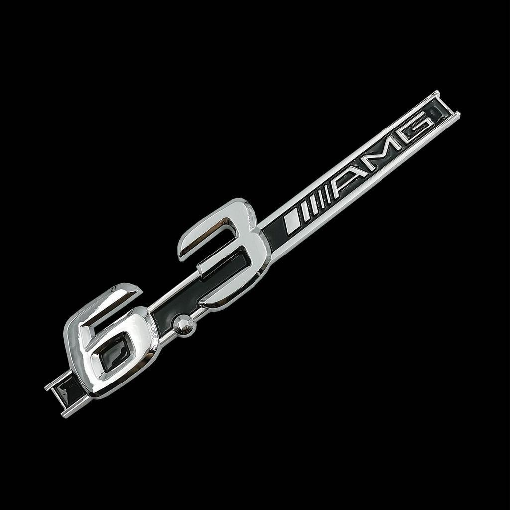สติกเกอร์รถ Chrome Badge Emblem สําหรับ 6.3 AMG โลโก้ AMG สติกเกอร์สําหรับ Mercedes Benz S63 E63 CL6